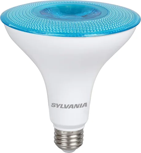 Vista 2 de Sylvania LED Flood PAR38 - Bombilla azul eficiente, 9 W, no regulable, 5 años, base mediana E26, 1 paquete (40830)