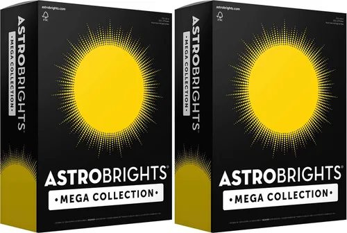 Vista 7 de Astrobrights Mega Collection, papel de colores, amarillo brillante, 625 hojas, 24 lb/89 gsm, 8.5 x 11 pulgadas - ¡MÁS HOJAS! (91618)