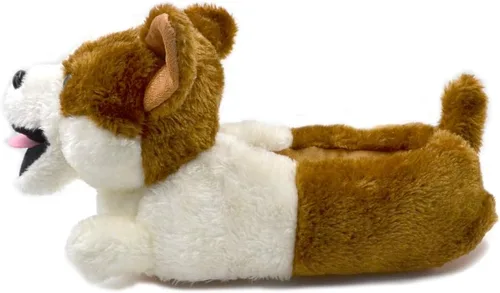 Vista 10 de Millffy Pantuflas clásicas de conejo para adultos, pantuflas de felpa de tamaño infantil, pantuflas de animales de pastor perro corgi disfraz calzado