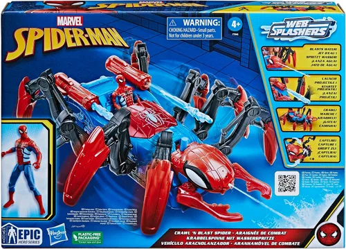 Vista 2 de Marvel Spider-Man Car Playset con función de explosión y figura de acción para niños a partir de 4 años