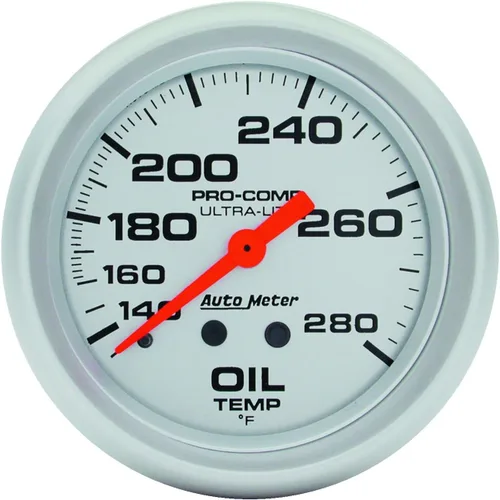 Vista 2 de Auto Meter Medidor mecánico de temperatura de aceite 4441 Ultra-Lite