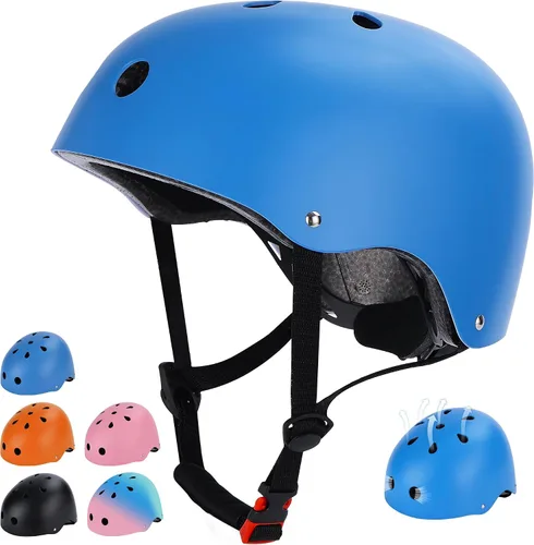 Vista 17 de Casco de bicicleta para niños, casco para niños y niñas de 1-3/2-4/3-5/5-8/8-14 años, ajuste ajustable y ligero, seguridad multideportiva