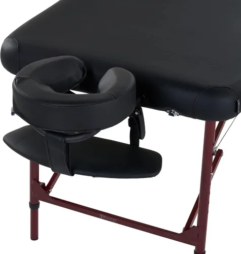 Vista 4 de Master Massage Zephyr - Mesa de masaje portátil y ligera, mesa de tatuaje, cama de spa (negro, granate)