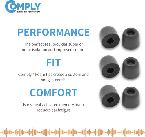 Vista 3 de Comply 167 Core Series - Almohadillas de repuesto de espuma viscoelástica