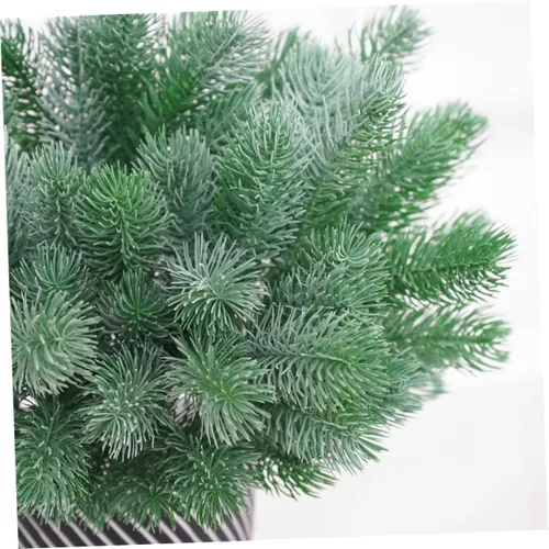 Vista 6 de IMIKEYA 4 púas de pino artificiales de hoja perenne, púas de agujas de pino, ramas de cedro artificial, ramas de pino, ramas de pino, accesorios