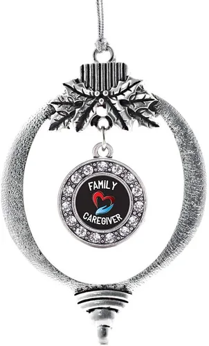 Vista 107 de Inspired Silver - Adorno de cromosoma 21 con dije de círculo de plata con joyas de circonita cúbica