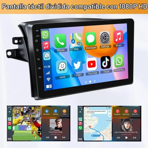 Vista 7 de Android 13 Radio estéreo para automóvil para Toyota Sienna 2004-2010, Carplay inalámbrico y Android Auto con 4G+64G soporte Bluetooth/Control