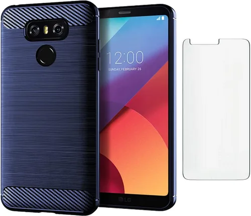 Vista 8 de Asuwish Funda compatible con LG G6 y protector de pantalla de vidrio templado, accesorios de celda, fundas protectoras de silicona para LGG6 ThinQ
