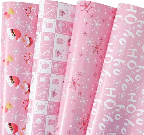 Vista 9 de Papel de regalo plegado negro, blanco y dorado, diseño mate, estrellas, rayas, ondulaciones, cuadros para cumpleaños, Navidad, graduaciones, bodas