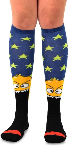 Vista 4 de TeeHee - Calcetines de Navidad divertidos hasta la rodilla, paquete de 9 con caja de regalo