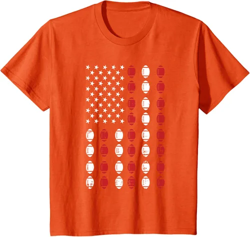Vista 24 de Camiseta patriótica de jugador atleta del 4 de julio de fútbol americano, Negro