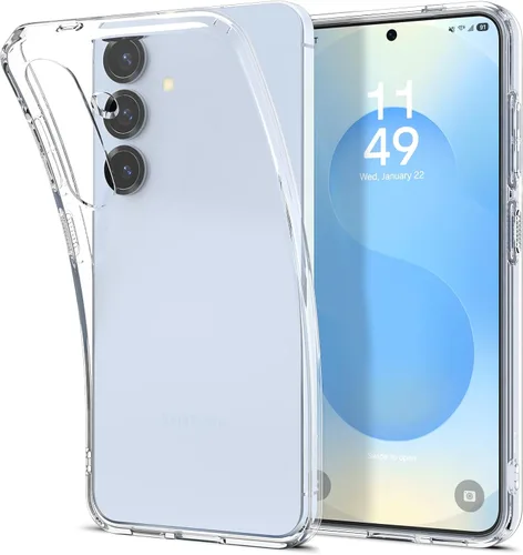 Vista 18 de Spigen Liquid Crystal para Galaxy S24 (2024) [Protección de Grado Militar] - Transparente