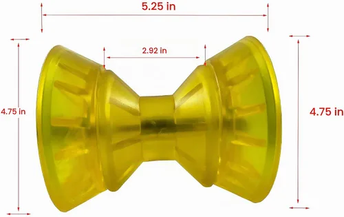 Vista 3 de Rodillo de campana de parada de arco de montaje de rodillo de remolque de barco de 3 pulgadas y 4 pulgadas con eje de 1/2 pulgada Material PVC