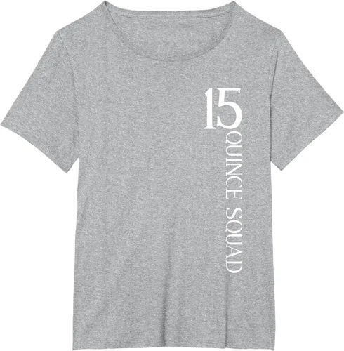 Vista 49 de Quince Squad Quinceanera 15th Birthday - Camiseta de quinceañera para niñas Asphalt Grey