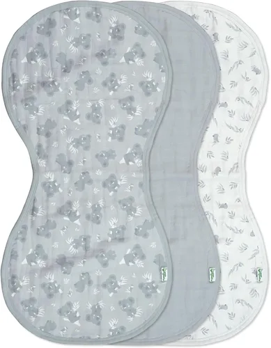 Vista 13 de green sprouts Paños de muselina para eructos hechos de algodón orgánico 4 capas absorbentes que protegen de resfriados, goteos y babas 100%