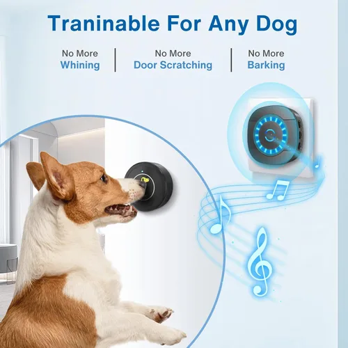 Vista 2 de Campana de puerta para perro, timbre para entrenamiento de perros, timbre de puerta para entrenamiento de perros y cachorros, puerta