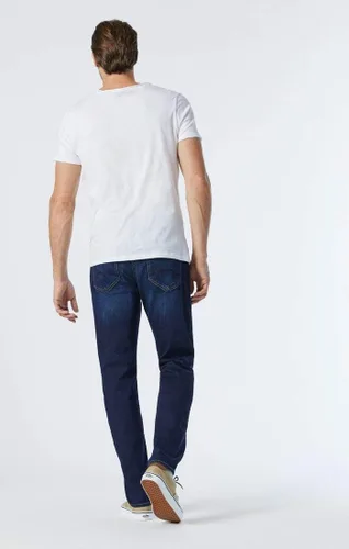 Vista 5 de Mavi Jeans Mens Zach ascenso Regular pierna recta en azul negro Williamsburg