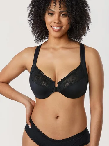 Vista 2 de AISILIN Sujetadores con cierre frontal para mujer, espalda cruzada, talla grande, cobertura completa, sin forro