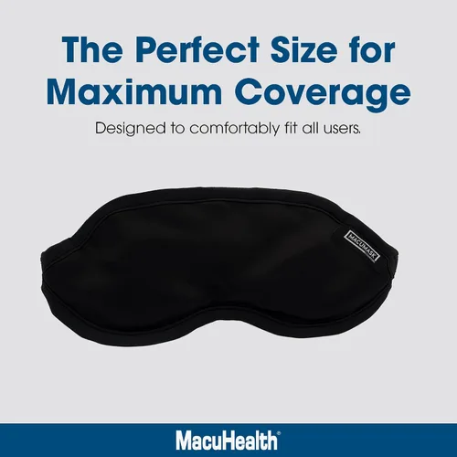 Vista 2 de MacuHealth MacuMask Essential - Compresa de calor húmedo para ojos secos, blefaritis, MGD y fatiga visual digital, correa ajustable, tecnología