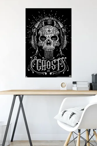 Vista 4 de Trends International Call of Duty: Modern Warfare 2 - Póster de pared Ghost Calavera, 34 pulgadas de largo x 22.4 pulgadas, versión sin marco