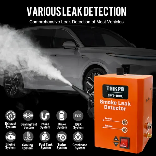 Vista 2 de Detector automotriz del escape de la máquina del humo, probador del escape Naranja