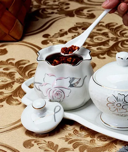Vista 3 de Ceramics - Tarro de especias con cuchara y tapa