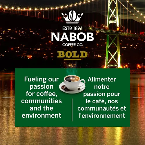 Vista 4 de NABOB Full City - Café molido oscuro, 32.27 onzas, paquete de 6 unidades {Importado de Canadá}