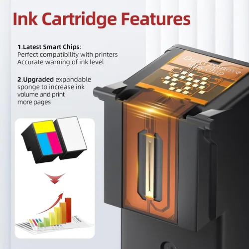 Vista 4 de PG-275XL CL-276XL Compatible para cartuchos de tinta Canon 275 y 276 para impresoras Canon Ink 275 y 276 PG-275 CL-276 para Canon PIXMA TS3722