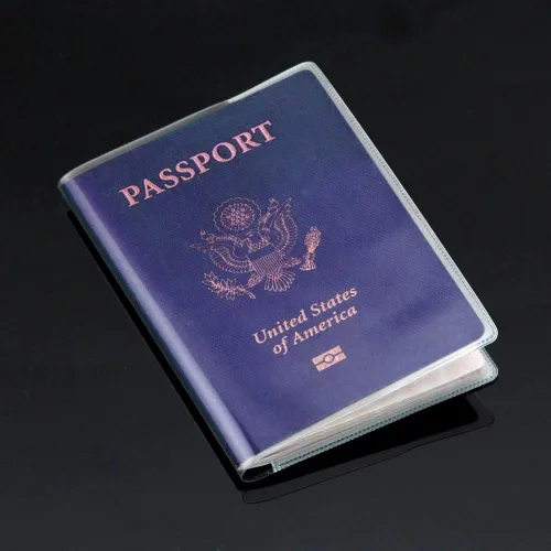 Vista 5 de Owfeel 5 protectores de pasaporte de plástico esmerilado + 10 soportes para tarjetas de crédito de plástico transparente