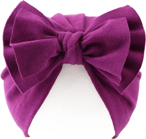 Vista 2 de Peecabe Gorro de hospital de algodón para recién nacido, gorro de bebé con lazo, para primavera, verano, 0-36 meses