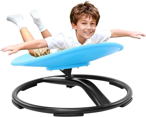 Vista 14 de Zhenx Silla giratoria para niños autistas con asas, asiento giratorio sensorial de capacidad de 220 libras, juguete sensorial para adolescentes