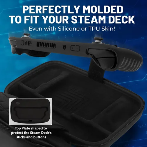 Vista 5 de JUBMACH Steam Deck Carrying Case Compatible with Steam Deck Cover TPU - Protective Case for Steam Deck Console & Accessories Non-slip Shockproof