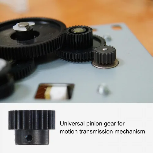 Vista 6 de uxcell Engranaje de piñón 1Mod 23T de 0.315 in de diámetro de acero endurecido para motor con paso para transmisión de engranajes de coche RC
