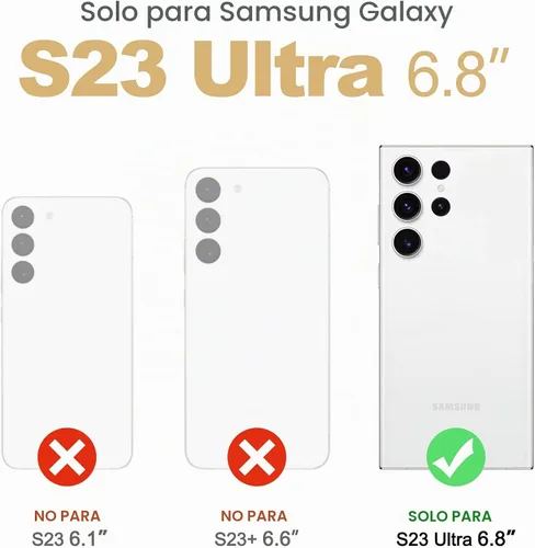 Vista 2 de SURITCH Funda para Samsung Galaxy S23 Ultra, [Protector de Pantalla Integrado] [Protección de Doble Capa] Protección Completa Resistente a Golpes