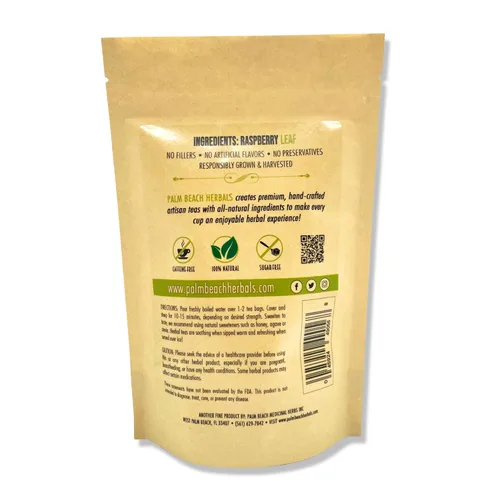 Vista 2 de Palm Beach Herbals - Té de hojas de frambuesa - Serie de té de hierbas puras (30 bolsas de té) 100% natural
