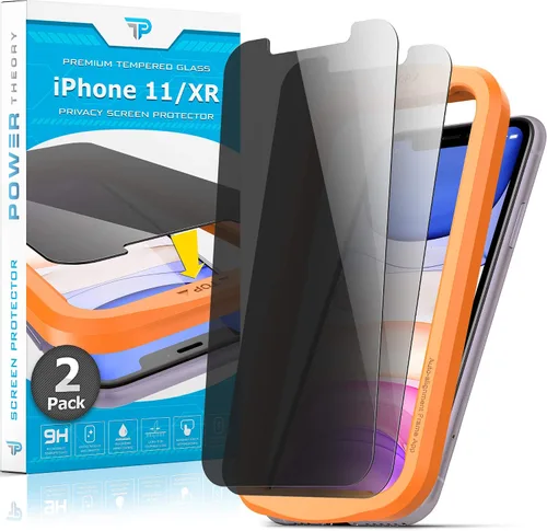 Vista 8 de Diseñado para iPhone 11 Pro Max, protector de pantalla de privacidad para iPhone XS Max, vidrio templado, protección antiespía [dureza 9H], kit