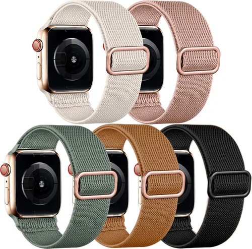 Vista 17 de Easuny Bandas elásticas bohemias compatibles con Apple Watch de 1.5 pulgadas, 1.57 pulgadas, 1.65 pulgadas y de 1.73 pulgadas para mujeres, hombres