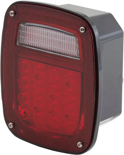 Vista 26 de Grote 54702 Luces LED Ovaladas de 6" de Parada, Trasera y Giro con Respaldo Integrado, Carcasa Rígida Integrada Rojo
