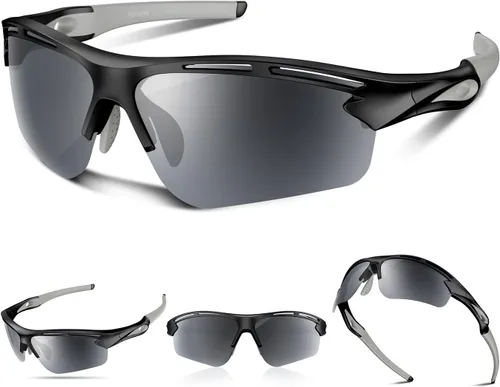 Vista 7 de Lentes de sol polarizados deportivos para hombres y mujeres, protección UV400 para correr, ciclismo, pesca, senderismo, TR90