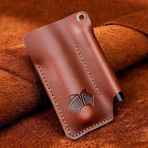 Vista 5 de Organizador de bolsillo de cuero hecho a mano, funda multiherramienta de accesorios de cuero EDC para hombres Cuero hecho a mano, transporte