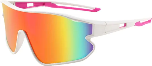 Vista 2 de FEISEDY Gafas de sol unisex para jóvenes, gafas de sol de béisbol y tenis, UV400 deportivas para niños y niñas, pantallas de ciclismo B4064