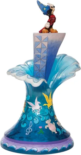 Vista 5 de Enesco Disney Traditions by Jim Shore Fantasia Sorcerer's Apprentice Mickey Mouse Figurilla, 18.5 pulgadas, multicolor