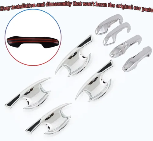 Vista 5 de MUXEE 9 piezas de cubierta para manija de puerta exterior, cubierta para manija de puerta en forma de cuenco para Kia Forte K3 2019 2020 2021 2022
