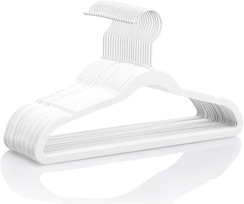 Vista 14 de MIZGI Perchas de terciopelo para bebé, perchas antideslizantes para niños y niños pequeños, perchas de 11.8 pulgadas para ropa de bebé, paquete