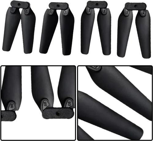 Vista 2 de 4 piezas de hélices, reemplazo, accesorio plegable ligero para drones E58, E88, E88Pro y S85, Quadcopter