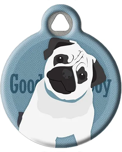 Vista 17 de Good Boy Airedale - Etiqueta de identificación personalizada para mascotas para perros y gatos, tamaño grande Airedale Good Boy