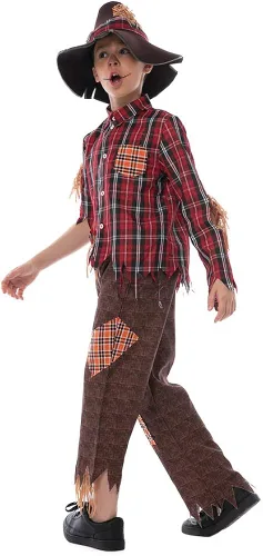Vista 3 de Snailify Disfraz de espantapájaros para niños, disfraz de cosplay lindo de Halloween