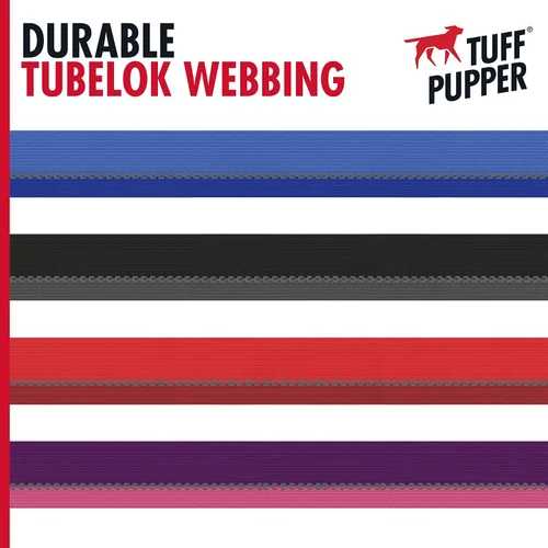 Vista 5 de Tuff Pupper Collar de perro resistente Collar resistente para perros Collares reflectantes con clip de correa de aluminio en D Accesorio