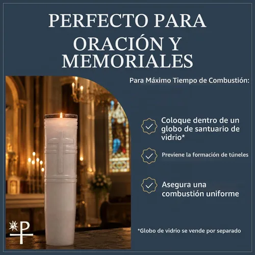 Vista 3 de Religious Supply Center Velas santuario de 14 días, de plástico, fabricadas en Estados Unidos