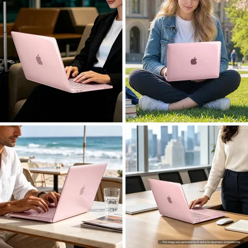 Vista 6 de MOSISO Compatible con MacBook Neo Case 13 pulgadas 2026 A3404 A18 Pro Chip Rubor de cristal